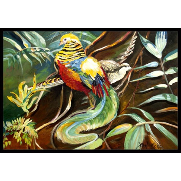 Carolines Treasures Mandarin Pheasant Indoor and Outdoor Mat- 18 x 27 in. JMK1014MAT - main